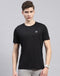 Rock.it Black Solid Round Neck Half Sleeve T-Shirt