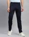 Men Navy Blue Solid Regular Fit Track pant