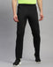 Men Black Solid Regular Fit Track pant