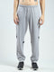Men Grey Solid Regular Fit Lower