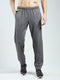 Men Charcoal Solid Regular Fit Lower