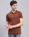 Rock.it Rust Solid Polo Collar Half Sleeve T-Shirt