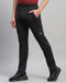 Men Black Solid Regular Fit Track pant