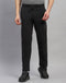 Men Black Solid Regular Fit Track pant