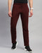 Men Maroon Solid Regular Fit Track pant