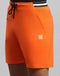 Men Nylon Blend Orange Solid Short