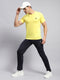 Men Yellow Solid Round Neck Half Sleeve T-Shirt