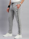 Men Grey Solid Slim Fit Track pant