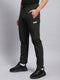 Men Olive Solid Regular Fit Jogger