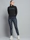 Women Black Printed Mock Neck Full Sleeve 3Pc Cords Set