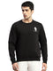 Men Black Printed Round Neck Full Sleeve Sweatshirt