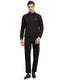 Men Black Solid Round Neck Full Sleeve Winter Tracksuit