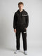 Men Black Solid Round Neck Full Sleeve Winter Tracksuit