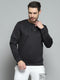 Men Black Printed Round Neck Full Sleeve Sweatshirt