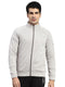 Men Grey Self Design Turtle Neck Full Sleeve Sweatshirt