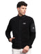 Men Black Solid Round Neck Full Sleeve Sweatshirt