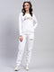 Women White Printed Round Neck Full Sleeve Cords set