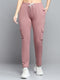 Women Peach Solid Regular Fit Lower