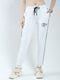 Women White Solid Regular Fit Winter Lower