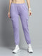 Women Purple Solid Regular Fit Jogger