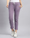 Women Purple Solid Regular Fit Lower