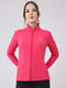 Women Pink Solid Collar Full Sleeve Top