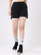 Women Black Solid Regular Fit Shorts