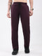 Men Maroon Solid Regular Fit Winter Lower