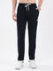 Men Navy Blue Solid Regular Fit Winter Lower
