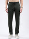 Men Olive Solid Regular Fit Winter Lower