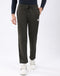 Men Olive Solid Regular Fit Winter Lower
