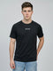 Men Black Solid Round Neck Half Sleeve T-Shirt