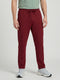 Men Maroon Solid Regular Fit Lower