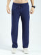 Men Blue Solid Regular Fit Lower