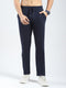 Men Navy Blue Solid Regular Fit Lower