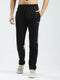 Men Black Solid Regular Fit Lower