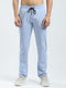 Men Blue Solid Regular Fit Lower