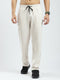 Men Beige Solid Regular Fit Lower
