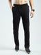 Men Black Solid Regular Fit Lower