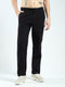 Men Black Solid Regular Fit Lower