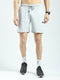 Men Grey Solid Regular Fit Shorts