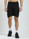 Men Black Solid Regular Fit Short