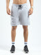 Men Grey Solid Regular Fit Shorts