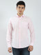 Men Pink Solid Collar Full Sleeve Shirt