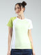 Women Green Printed Round Neck Half Sleeve Top
