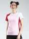 Women Pink Printed Round Neck Half Sleeve Top
