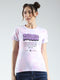 Women Pink Printed Round Neck Half Sleeve Top