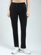 Women Black Solid Regular Fit Lower