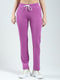 Women Purple Solid Regular Fit Lower