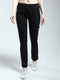 Women Black Solid Regular Fit Lower